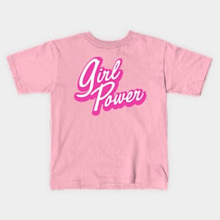 Girl Power Doll core style logo text design Kids T-Shirt